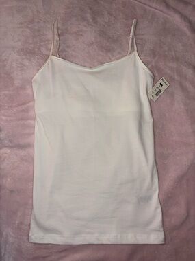 Classic White Spaghetti Strap Tank Top - Women